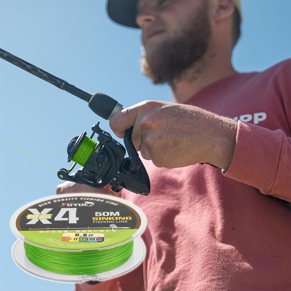 ZORBES Fishing Line 54 Yards 0.8mm Fishing Line Super Strong PE Fishing Line Green Line Ultra Abrasion Resistant Heavy Duty 4X Strands Fishing Line ZORBES Fishing Line 54 Yards 0.8mm Fishing Line Super Strong PE Fishing Line Green Line Ultra Abrasion Resistant Heavy Duty 4X Strands Fishing Line